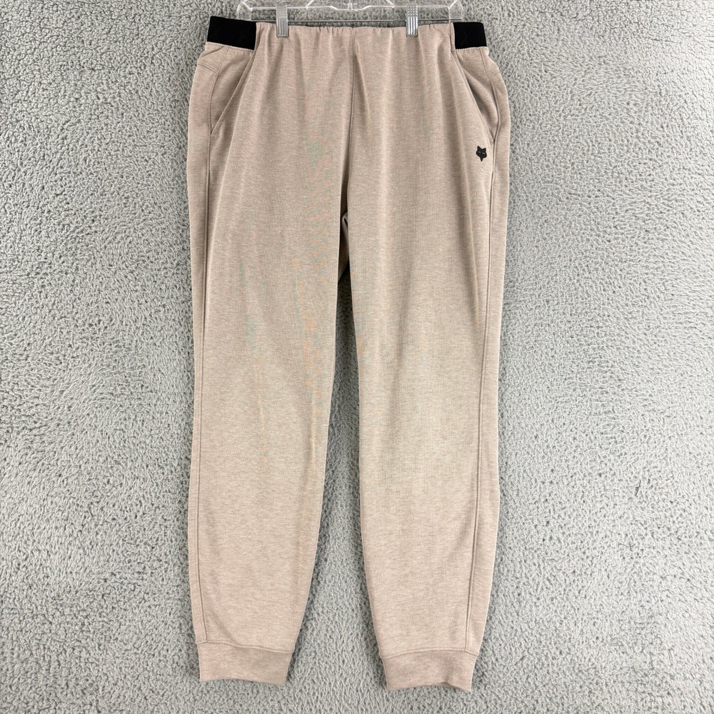 Fox Racing Joggers Mens XL Tan Heather Elastic Waist Tapered‎ Sweatpants